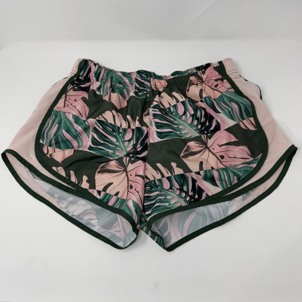 Nike Dri-FIT Women’s Running Shorts Medium Tropical Leaf Print size medium - Picture 2 of 13